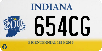 IN license plate 654CG