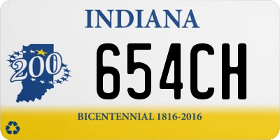 IN license plate 654CH