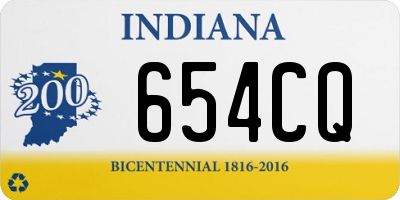 IN license plate 654CQ