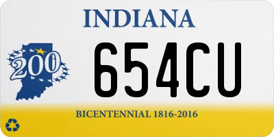 IN license plate 654CU