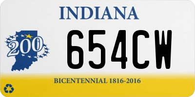 IN license plate 654CW