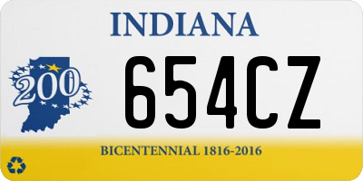 IN license plate 654CZ