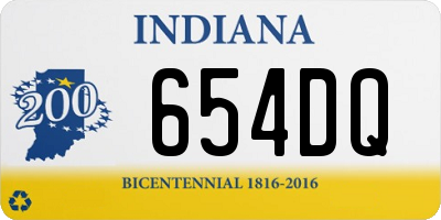 IN license plate 654DQ
