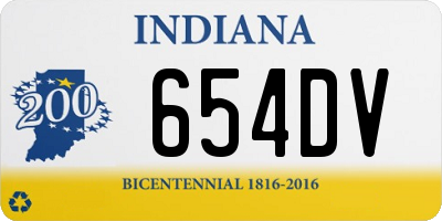 IN license plate 654DV