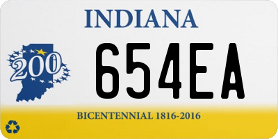 IN license plate 654EA