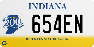 IN license plate 654EN