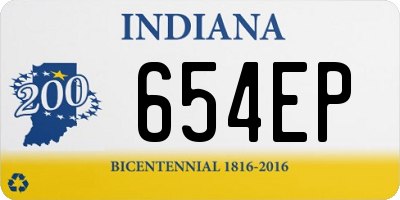 IN license plate 654EP