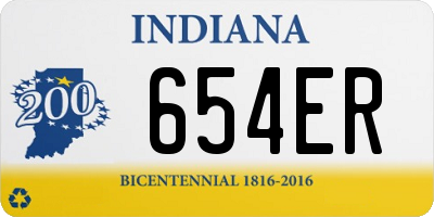 IN license plate 654ER