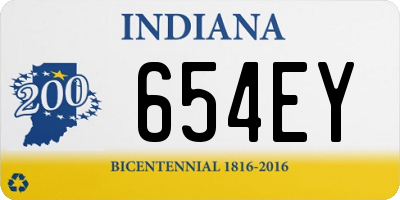 IN license plate 654EY
