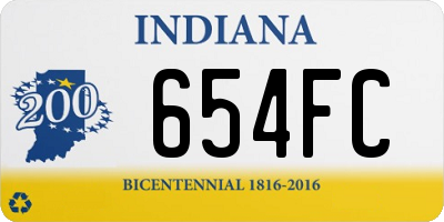 IN license plate 654FC