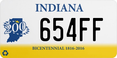 IN license plate 654FF