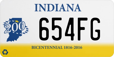IN license plate 654FG
