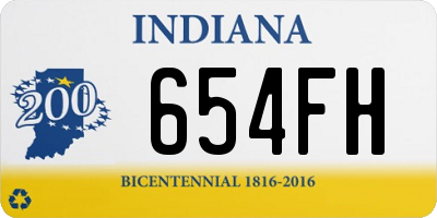 IN license plate 654FH