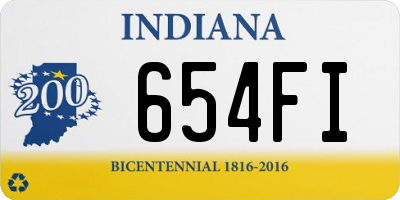 IN license plate 654FI