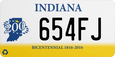 IN license plate 654FJ