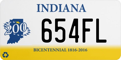 IN license plate 654FL