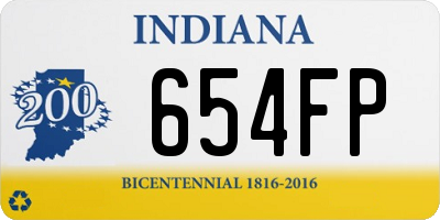 IN license plate 654FP