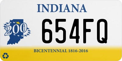 IN license plate 654FQ