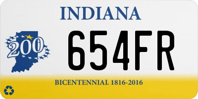 IN license plate 654FR