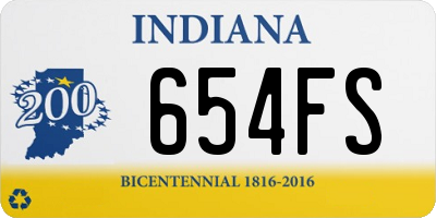 IN license plate 654FS