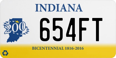 IN license plate 654FT