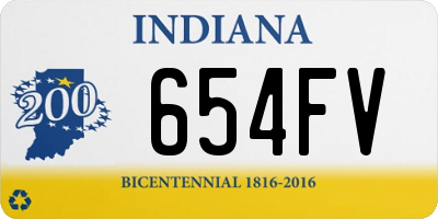 IN license plate 654FV