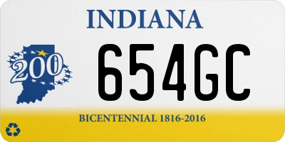 IN license plate 654GC