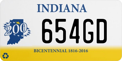IN license plate 654GD