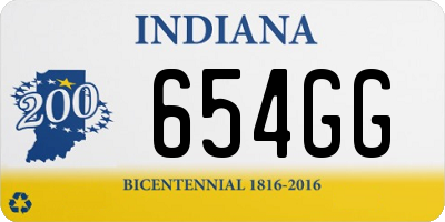 IN license plate 654GG