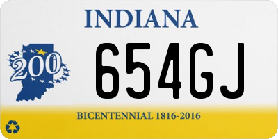 IN license plate 654GJ
