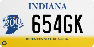 IN license plate 654GK