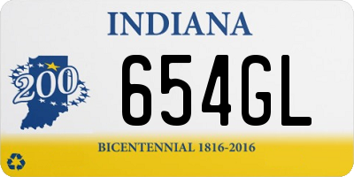 IN license plate 654GL