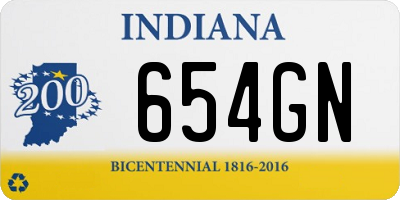 IN license plate 654GN