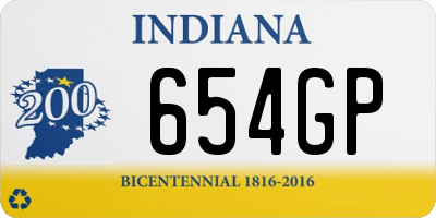 IN license plate 654GP