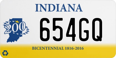 IN license plate 654GQ