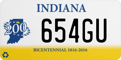 IN license plate 654GU