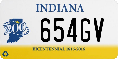 IN license plate 654GV