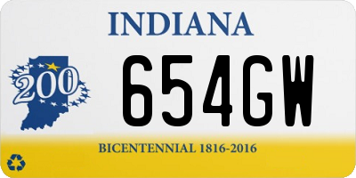 IN license plate 654GW