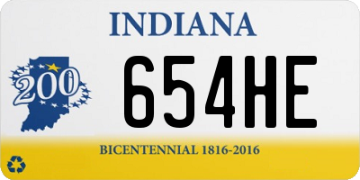 IN license plate 654HE