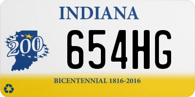 IN license plate 654HG