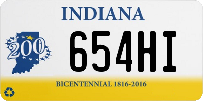 IN license plate 654HI