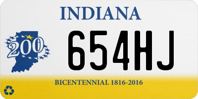 IN license plate 654HJ