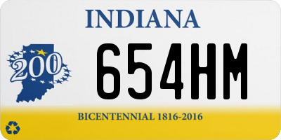 IN license plate 654HM