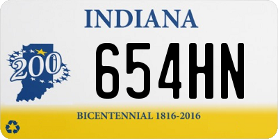 IN license plate 654HN