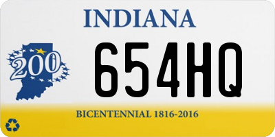 IN license plate 654HQ