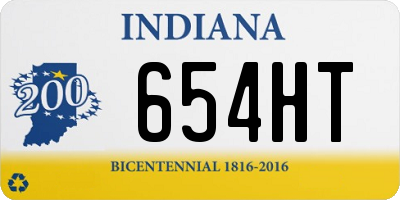 IN license plate 654HT