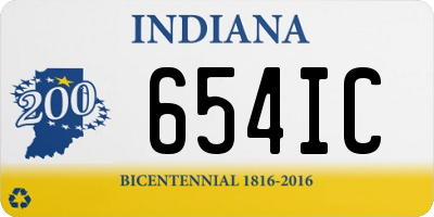 IN license plate 654IC