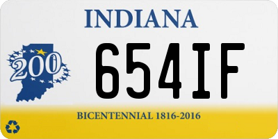 IN license plate 654IF