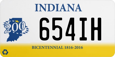 IN license plate 654IH