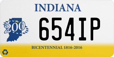 IN license plate 654IP